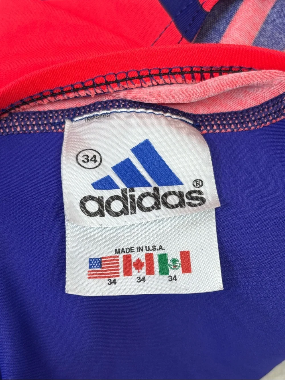 Adidas Women’s Size 34 Inspiration One Piece Swimsuit Purple & Neon Orange Used